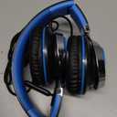 AILIHEN C8 Kids Headphones Wired, On-Ear Headphones with Microphone and Volume Control Foldable Corded Stereo 3.5mm Headset for School Teens Smartphones Chromebook Laptop Tablets Travel (Black Blue) (Medium)