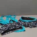 Tempt Me 3 Piece Tankini Swimsuits for Women Athletic Bathing Suits Swim Tank Top with Boy Shorts and Bra Modest Swimwear (Large, Aqua Blue Floral)