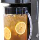 Homecraft 3-Quart Iced Coffee and Tea Maker with Filter Basket, Flavor Enhancer, Adjustable Brew Strength, Black