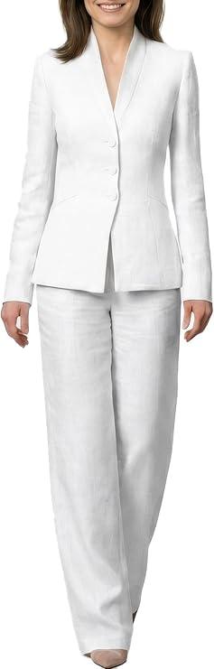 Marycrafts Women's Business Outfit Blazer Wide Leg Pant Suits Set for Work, Size 12