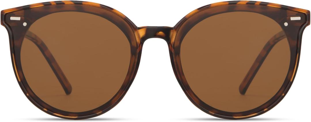 Livho Polarized Sunglasses, Retro & Oversized Shades for Women with Round Lenses