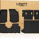 LASFIT Floor Mats & Cargo Liner with Backrest Mat for Chevrolet Chevy Equinox/GMC Terrain 2018-2024 (Not for Equinox EV 2024-2025), All Weather TPE Custom Fit Floor Mats Car Mats Full Set, Black