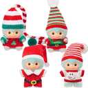 4 Set Christmas Doll Clothes for 17cm Doll Accessories Clothes Outfit Set with Knitted Hat for Play and Display Accessories for Collectors