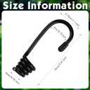 Ferraycle 20 Pieces 1/4 Inch Plastic Coated Bungee Cord Hooks Spiral Shock Cord Hook Wire Bungee Hooks End for Elastic Rope, Boating, Camping, Auto and Outdoor Uses