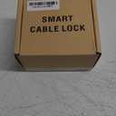 Fingerprint Bike Cable Lock, eLinkSmart 59'' Waterproof Heavy Duty Electric Smart Cable Lock with Key App iWatch Unlock for Bicycle Scooter Motorcycle Door Fence Gate Phone