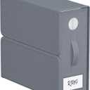 TRZZ 1-Pack Bed Sheet Organizers and Storage, Foldable Linen Bins with Window and Labels, Bedding Holder for Queen/King Duvet Covers, Keeps Bedding Neatly Organized and Accessible (Grey)