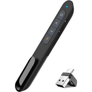 USB/TypeC 2 in 1 Presentation Clicker for Powerpoint, Hyperlink Volume Control Wireless Presenter Remote Presentation Pointer Slide Advancer PPT Clicker for Mac iPad Computer Laptop