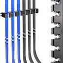 Hikeen Hockey Stick Wall Mount, Enhanced Stability Ice Hockey Stick Display Holder, Space-Saving Hockey Stick Organizer Holds up to 6 Sticks for Any Home Office Wall