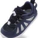 BARERUN Toddler Shoes Boy Girl Sneakers Lightweight Breathable Barefoot Running/Walking Shoes Toddler Tennis Shoes with Adjustable Tightness (10.5-11 Toddler, Blue)