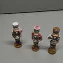 3 Pcs Gingerbread Nutcracker Figures Christmas Resin Nutcracker Figurines Holding Christmas Cookies, Gingerbread Men and Candy, Soldier Xmas Centerpieces Decor for Winter Table Party Favors