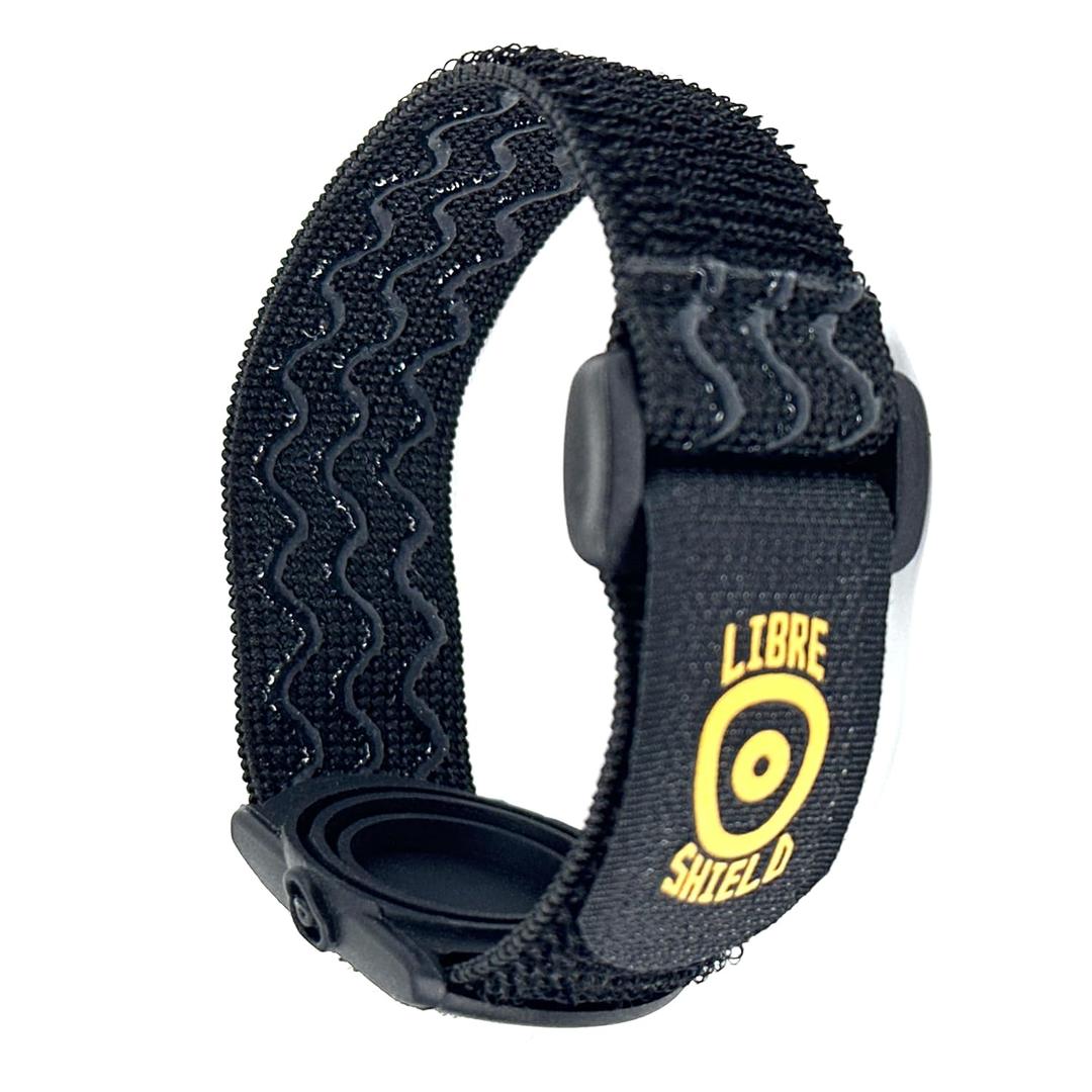 Freestyle Armband 3 for Freestyle Libre 3-14 Day : up to 30" Inch Adjustable Flexible Transmitter Protection Sensor Cover - Sensor Saver - No More Adhesive Patches (Black Matte)