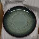 Dinner Set 12 Pieces - Round Reactive Glaze Tableware - Kitchen Dinnerware Porcelain Crockery with Dinner Plate, Bowl and Soup Plate Service for 4, Microwave Dishwasher Safe, Set (No.2)