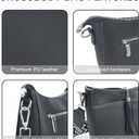 Crossbody Purse For Women, Vegan Leather Medium Crossbody Bag, Women's Crossbody Handbags For Travel With Tassel (Black)