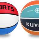 KUYOTQ Kids Youth Adult Size 3/4/5/6/7 (22/25.5/27.5/28.5/29.5") Basketball Premium Rubber or Faux Leather Basketball Indoor Outdoor Basketball for Boys Girls Women's Men's Basketball Gifts (Deflated)