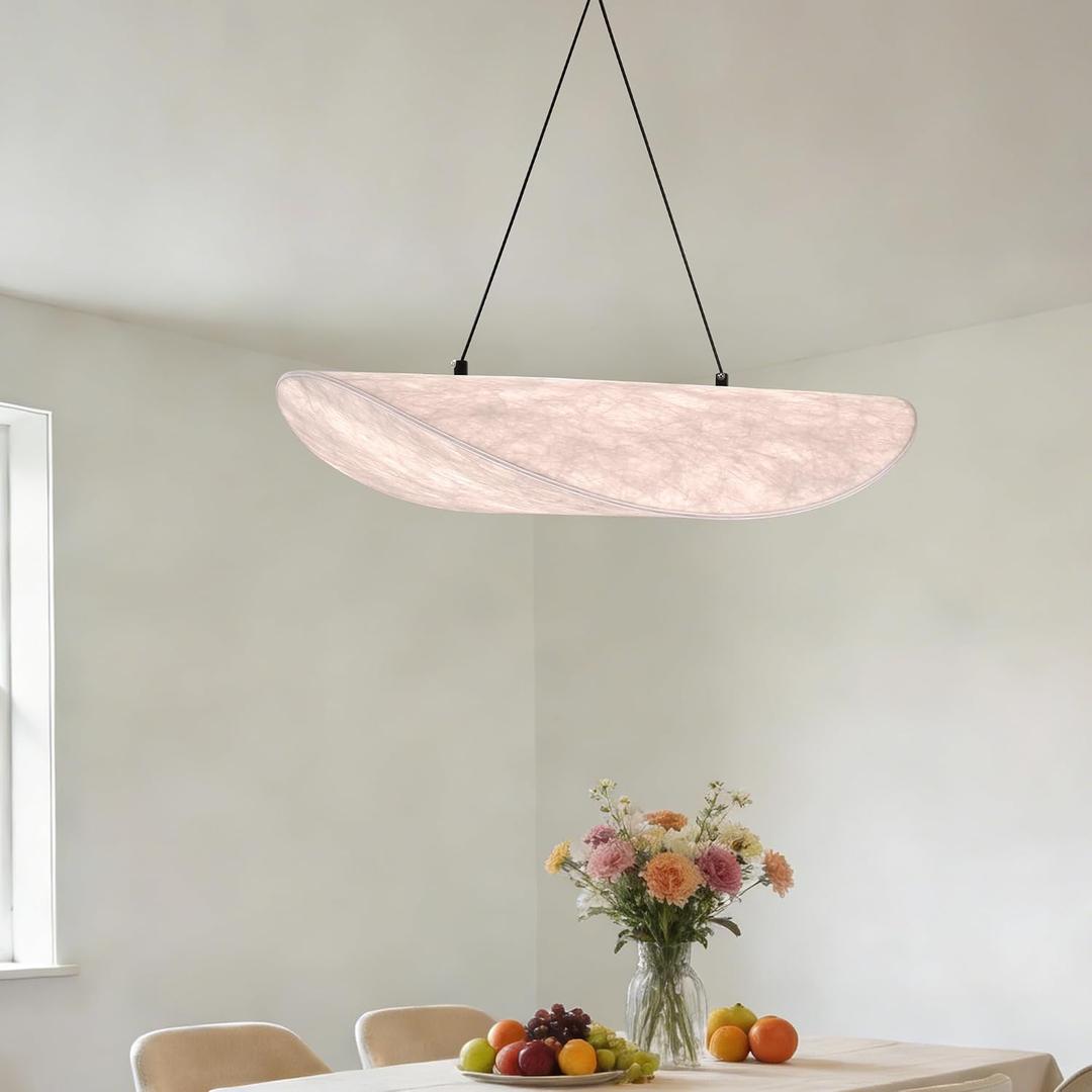 15.7 Inch Modern Wabi Sabi Pendant Light
Silk Lighting Dimmable with Remote Control for Kitchen island,Living Room,Bedroom Sailboat Design
