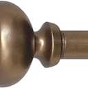 Decopolitan Fairbanks 26-48 Inch Adjustable Curtain Rod Set, 5/8 Inch Diameter- Dark Bronze