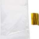 Flat Pocket Tie Packaging Bag Pastry Bags Cookie Ties Self Adhesive Treat Party Favor