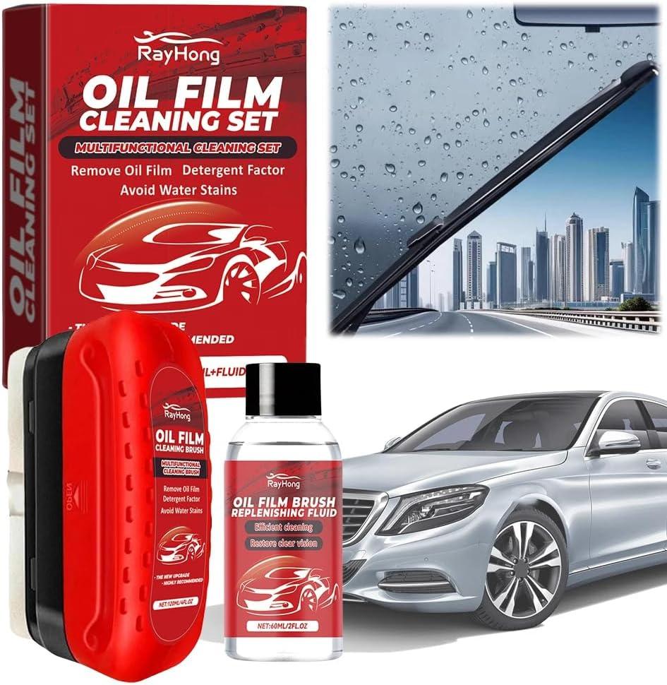 Oil Film Cleaning Brush for Car Windows,2025 New Automotive Oil Film Cleaning Brush,Car Glass Oil Film Remover,Reusable Oil Film Cleaning Brush,Glass Cleaning Board,Car Window Oil Film Remover