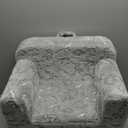 ALIMORDEN Kids Ultra-Soft Snuggle Foam Filled Chair, Glow-in-The-Dark Dinosaurs Fossil Pattern Toddler Cuddly Sherpa Reading Couch for Boys and Girls