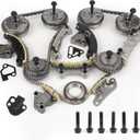 Engine Timing Chain Kit with VVT Sprocket Compatible with Buick Cadillac Chevrolet GMC Pontiac Saab Saturn Suzuki Acadia Traverse Enclave Caprice Equinox 2007-2022 Replace 9-0753SVVT