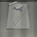 LazBlinds 100% Blackout Door Curtain, No Tools No Drill Cordless Blinds for Windows, Thermal Insulated UV Protection Privacy Window Curtains for French Door Front Door(26''W x 68''H, White, 1 Panel)