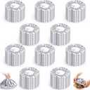 100Pcs Reusable Aluminum Foil Food Covers,Freshness-Preserving Heat-Insulating Aluminum Foil Insulation Cover,Food Fresh Keeping Bags,Fthickened Kitchen Lids for Meal Prep,Baking,and Food Storage