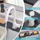 Fast Drying Stone Faucet Mat for Kitchen Sink with Raised Feet, Water Absorbent Diatomite Stone Sink Tray, Faucet Sink Splash Guard, Prevents Moisture Buildup, Durable Protector for Bathroom Counter