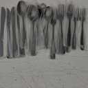 17 Pcs Black Silverware Set, Food-Grade Stainless Steel Flatware Set for 4, Square Cutlery Set, Mirror Polished Tableware Eating Utensils Set for Kitchen, Include Knife Fork Spoon Set,Dishwasher Safe