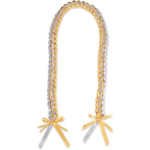Graduation Leis 2025 Ribbon Lei graduation necklace Leis Class of 2025 Graduation for Student Graduation Gifts Party SuppliesWhite Yellow