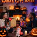 Nacome Halloween Cute Ghost with Solar Lantern: Scary Figurine Spooky Decoration for Garden Outdoor, Holiday, Party, Indoor, Office,Dinner Table - Adorable Gift Ideal Choice