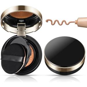 Zopeal 2 Pcs 15g/0.5oz Empty Luxurious Cushion Foundation Box Portable Cushion Compact Bb Puff Box Powder Container with Air Sponge Powder Puff and Mirror for Women Travel Sunscreen