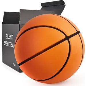 Silent Basketball Quiet Basketball High Density Soft Foam Low Noise Bouncing Ball for Quiet Dribbling Practice (size 7)