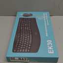 Wireless Keyboard and Mouse Combo,2.4G Full Size Wave Keys Ergonomic Keyboard with Wrist Rest for Natural Typing, 3 DPI Adjustable Ergonomic Silent Mouse for Computer/Laptop/Windows/Mac (Black)