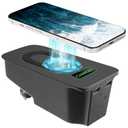 smnuxwm Car Wireless Phone Charger for Volvo 2014-2025 XC90 XC60 V90 V60 S90 S60 with QC 3.0 and USB Port Center Console Accessories Charging Pad (with Light)