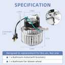 Upgrade 82229000 Bathroom Vent Fan Motor and Wheel Fit for Nu-Tone Bro-an 9415 9415F 9415H 9415N 9425 Replace 82229000 S82229000 C-82230 68627000 K7895 Fan Motor, CCW -1 Year Service By Fetechmate