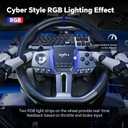 PXN V9 GEN2 Gaming Steering Wheel for PC, Xbox & PS4-270/900 USB Sim Racing Wheel with Hall 3-Pedal Set, H-Pattern Shifter, Dual Paddles, Vibration Feedback, Pedal-Responsive RGB & App Support