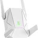 WiFi Extender, 2026 15X Fastest WiFi Booster AX1800 Dual Band (5.8/2.4GHz) 17,999 sq.ft Long Range and 135+ Devices, WiFi 6 Extender Signal Booster for Home with Ethernet Port (White)