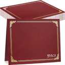 35Pcs Certificate Holders Diploma Covers Single Sided Gold Foil Border Award Certificate Covers for Letter Size 8.5x11 Certificates Cardstock Document Papers Storage Organizer (Maroon)