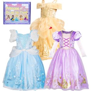 IKALI Princess Dress Up Trunk for Toddler Girls, Christmas Party Birthday Gift for Toddlers Kids 7-8Y 