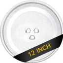 12" Microwave Glass Turntable Plate, 12" / 30.5cm Microwave Tray Replacement Glass Plate, Glass Tray Replacement for LG, GE, Magic Chef, Hotpoint, Panasonic, Kenmore