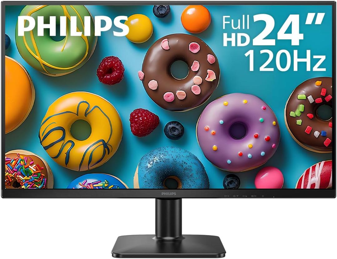 Philips 24E2N2100 24 inch IPS FHD (1920 x 1080) 120Hz Gaming Office Monitor, VESA, HDMI x1, VGA Port x1, Eye Care