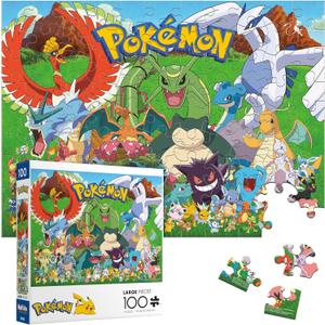 Buffalo Games - Pokmon Fan Favorites - 100 Piece Jigsaw Puzzle for Families - Premium Pokmon Puzzle for All Skill Levels - Finished Size 15.00 x 11.00