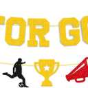 2 x Come on World 2026 Cup Decorations Go for Goal Banner Game Day World Football Party Decor International Soccer Competition Backdrop Sports Celebration Decor Pre-Strung