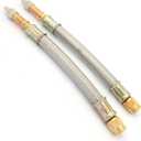 FainWan 2PCS 6"/152mm Flexible Tyre Valve Stem Extension Adaptors Stainless Steel Dual Tire Extenders for Motorcycle Bike Car Truck Scooter RV Trailer Vehicle