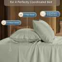 LANE LINEN King Size Sheets 600 Thread Count Long-Staple 100% Cotton King Bed Sheets, Sustainably Produced & Oeko-Tex Certified, Soft Silky Sateen Finish, 15" Deep Pocket Fitted Sheet Mineral