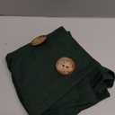 FRAMICS Farmhouse Valance Curtains, Boho Cotton Linen Kitchen Valance, Green Rustic Button Window Valances for Kitchen Bathroom, Country Rod Pocket Valances for Windows Christmas, Green, 52 x 18 Inch