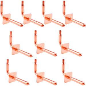 WHK 10 Packs 1/2 Inch Copper PEX Stub Out Pex-B Copper Stub Out Elbow with Wall Flange with Wall Flange 1/2" x 6"