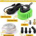 Pool Cover Pump Above Ground, Water Pump for Pool Draining, Submersible Water Pump Sump Pump with 16 Ft Drainage Hose & 25 Ft Extra Long Power Cord (650GPH-Green, Green)