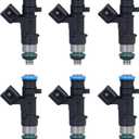 Fuel Injector 4 Holes Compatible with Chrysler 300 2005-2010, Pacifica 2005-2008, Sebring 2004-2010, Dodge Avenger 2008-2010, Charger 2006-2010 Replaces OE 0280158028 04591986AA (Set of 6)