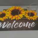 SICOHOME Welcome Sign for Front Door - 8" x 12" Sunflower Welcome Sign Rustic Summer Fall Front Door Wreath Hanging for Front Porch Bedroom Living Room Indoor Outdoor Kitchen Home Decor